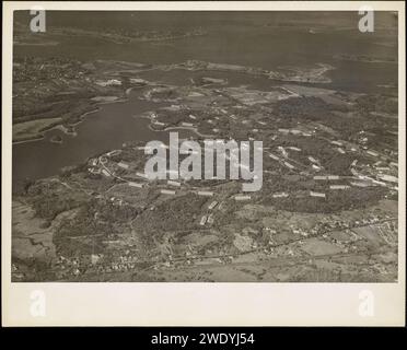 Luftaufnahme des Hingham Naval Munition Depot, Hingham, MA um 1942. Stockfoto