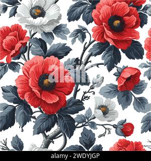 nahtlose Blumenmuster Stock Vektor