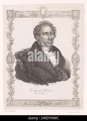 Portret van Claude-Antoine-Gabriel de Choiseul, Anonym, Mademoiselle Formentin (Joséphine Clémence), 1826-1829 Druck Paris Papier historische Personen Stockfoto