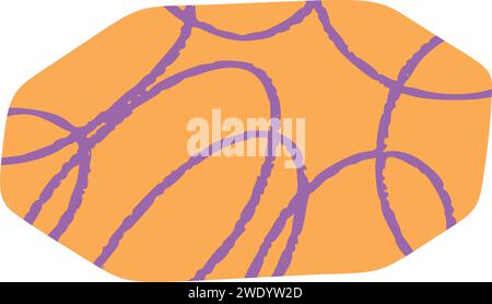 Abstrakte Formen in leuchtenden Farben, handgezeichnete Kritzeleien für ein geometrisches Design. Illustration des flachen Vektors auf weißem Hintergrund isoliert. Stock Vektor