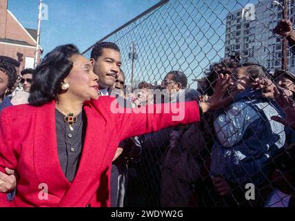 Dexter King und Coretta Scott King Stockfoto