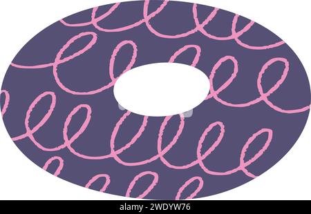 Abstrakte Freihandformen in Ausschnitten, Elemente mit Textur kritzeln. Collage-Designs. Illustration des flachen Vektors auf weißem Hintergrund isoliert. Stock Vektor