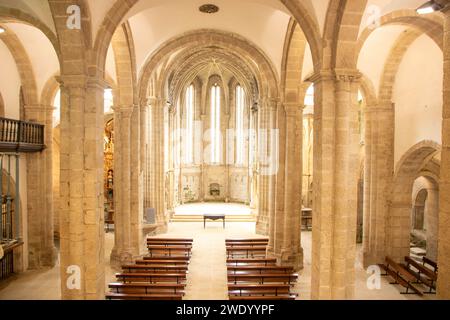 Die gotische Kirche st. Dominic ( san domingos) in Santiago de Compostela Stockfoto