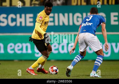 Kerkrade, Niederlande. Januar 2024. KERKRADE, NIEDERLANDE - 22. JANUAR: Saydou Bangura von Roda JC beim Spiel zwischen dem FC Eindhoven im Parkstad Limburg Stadion am 22. Januar 2024 in Kerkrade, Niederlande. (Foto von Orange Pictures) Credit: dpa/Alamy Live News Stockfoto