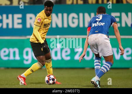 Kerkrade, Niederlande. Januar 2024. KERKRADE, NIEDERLANDE - 22. JANUAR: Saydou Bangura von Roda JC beim Spiel zwischen dem FC Eindhoven im Parkstad Limburg Stadion am 22. Januar 2024 in Kerkrade, Niederlande. (Foto von Orange Pictures) Credit: dpa/Alamy Live News Stockfoto