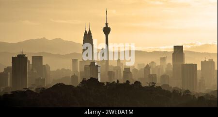 Sonnenaufgang in Kuala Lumpur in Malaysia Stockfoto