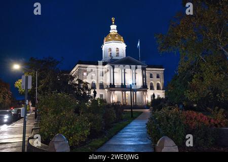 20. Oktober 2023, Concord, New Hampshire, USA das New Hampshire State House in Concord, New Hampshire. New Hampshire war der Ort der ersten in der Nation US-Präsidentschaftswahl von 2024. ( Rick Friedman ) Stockfoto