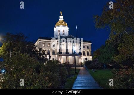 20. Oktober 2023, Concord, New Hampshire, USA das New Hampshire State House in Concord, New Hampshire. New Hampshire war der Ort der ersten in der Nation US-Präsidentschaftswahl von 2024. ( Rick Friedman ) Stockfoto