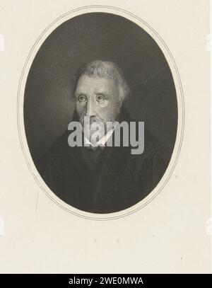 Mansbustste in Ovaal, Henricus Wilhelmus Couwenberg, 1829 - 1845 Druck Amsterdam Papier Radierung / Gravur anonyme historische Person porträtiert Stockfoto