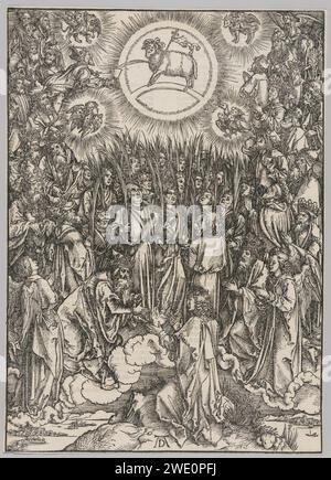 Albrecht Dürer (1471–1528) – Apokalypse, die Anbetung des Lammes – das Lied der Auserwählten Stockfoto