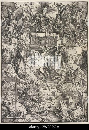 Albrecht Dürer (1471-1528) - Offenbarung der St. John, sieben Engel mit Trompeten Stockfoto