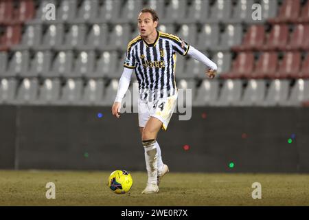 Vinovo, Italien. Januar 2024. Nikola Sekulov von Juventus während des Spiels der Serie C im Juventus Center, Vinovo. Der Bildnachweis sollte lauten: Jonathan Moscrop/Sportimage Credit: Sportimage Ltd/Alamy Live News Stockfoto