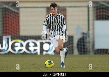 Vinovo, Italien. Januar 2024. Samuele Damiani von Juventus während des Spiels der Serie C im Juventus Center, Vinovo. Der Bildnachweis sollte lauten: Jonathan Moscrop/Sportimage Credit: Sportimage Ltd/Alamy Live News Stockfoto