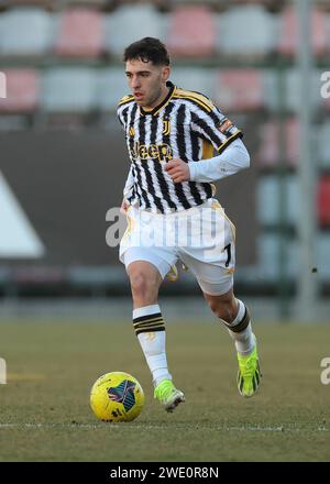 Vinovo, Italien. Januar 2024. Luis Hasa von Juventus während des Spiels der Serie C im Juventus Center in Vinovo. Der Bildnachweis sollte lauten: Jonathan Moscrop/Sportimage Credit: Sportimage Ltd/Alamy Live News Stockfoto