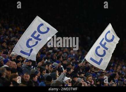 Leicester, Großbritannien. Januar 2024. Fans von Leicester City während des Sky Bet Championship Matches im King Power Stadium in Leicester. Der Bildnachweis sollte lauten: Darren Staples/Sportimage Credit: Sportimage Ltd/Alamy Live News Stockfoto