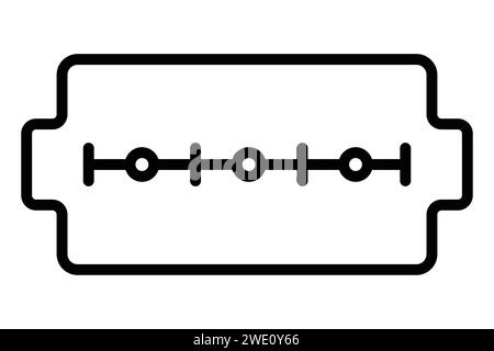 Rasierklingen-Symbol. Symbol zum Rasieren und Glänzen. Liniensymbolstil. Elementabbildung Stock Vektor