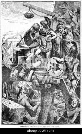 Alexander der große in der Belagerung von Tyrus. Stockfoto