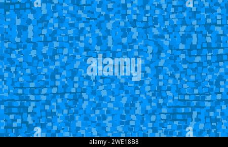 Blaues Keramikfliesen-Mosaik im nahtlosen Muster des Swimmingpools Stock Vektor