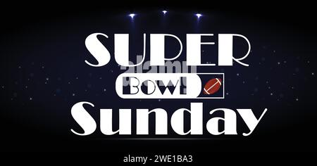 SUPER Bowl Sunday Hintergrundbilder und Hintergründe, die Sie herunterladen und auf Ihrem Smartphone, Tablet oder Computer verwenden können. Stock Vektor