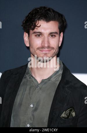 London, Großbritannien. Januar 2024. George Harrison Xanthis nimmt an der Global Premiere von Staffel 4 von „The Chosen“ im Empire Cinema am Leicester Square, London, Teil. Quelle: SOPA Images Limited/Alamy Live News Stockfoto