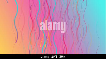 Farbenfroher holografischer, glatter, wellenförmiger Hintergrund. Vektordesign Stock Vektor