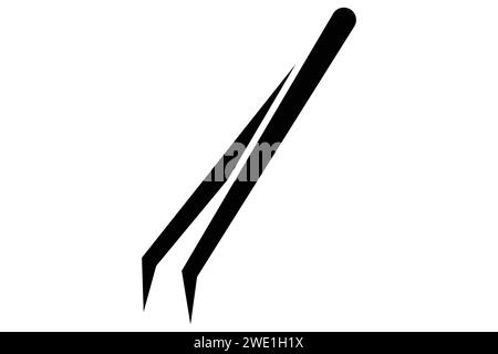 Pinzettensymbol. Symbol für Augenbrauenpflege und Präzision. Symbolstil durchgehend. Elementabbildung Stock Vektor