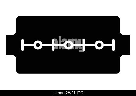 Rasierklingen-Symbol. Symbol zum Rasieren und Glänzen. Symbolstil durchgehend. Elementabbildung Stock Vektor