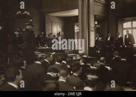 Alfred Dreyfus Rennes Eröffnungssitzung des Prozesses 07.08.1899. Stockfoto