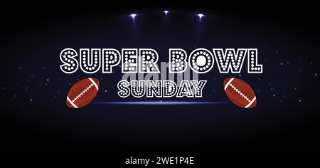 SUPER Bowl Sunday Hintergrundbilder und Hintergründe, die Sie herunterladen und auf Ihrem Smartphone, Tablet oder Computer verwenden können. Stock Vektor