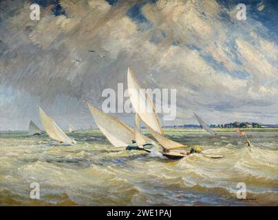 Alice Maude Taite Fanner - Yachts Racing Bei Schlechtem Wetter - Burnham-On-Crouch Stockfoto