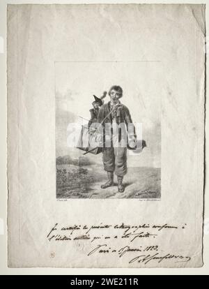 Alois Senefelder (1771-1834) - Organschleifer Junge Stockfoto