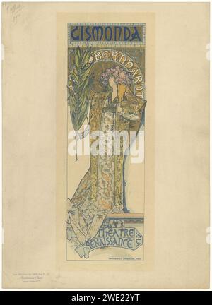 Alphonse Mucha - Poster für Victorien Sardous Gismonda mit Sarah Bernhardt - Original. Stockfoto