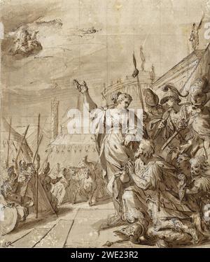 Hans von Aachen – Augustus und der Tiburtiner Sibyl 1580 Stockfoto