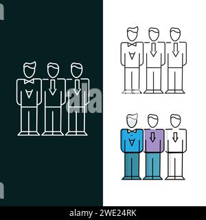 „Groomsman Vector Illustration Icon Design“ Stock Vektor