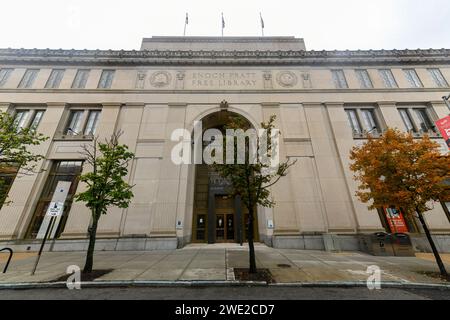 Enoch Pratt Free Library in Baltimore, Maryland. Die Enoch Pratt Free Library ist das kostenlose öffentliche Bibliothekssystem in Baltimore, Maryland. Stockfoto