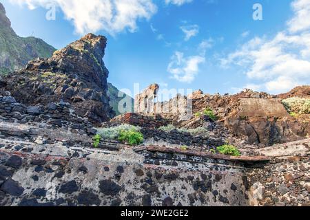 Wandergebiet „La Fajana“ im Norden der Insel La Palma (Kanarische Inseln, Spanien) Stockfoto