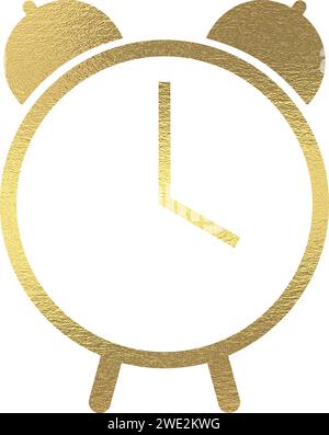 Goldenes Wecksymbol Stock Vektor