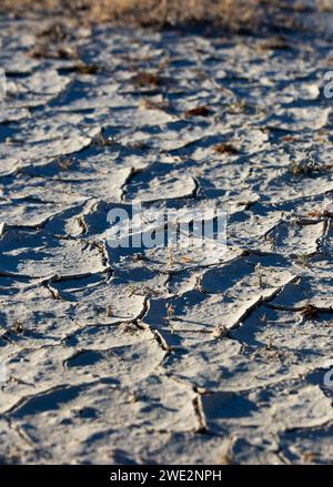 Trona, Kalifornien, USA. Januar 2024. Der Searles Lake ist ein endorheischer Trockensee im Searles Valley der Mojave-Wüste im Nordwesten des San Bernardino County, Kalifornien. Quelle: Katrina Kochneva/ZUMA Wire/Alamy Live News Stockfoto