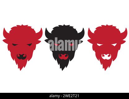 Stierkopf. Logo für dein Design. Vektorillustration auf weißem Hintergrund. Stock Vektor