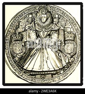 Das große Siegel von Königin Elisabeth I. von England Stockfoto