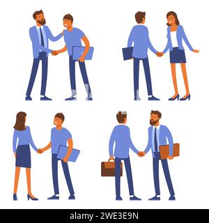 Menschen, die die Hände schütteln. Stock Vektor