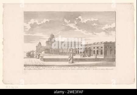 Blick auf die Gemeinden des Neuen Palais, im Park von Slot Sanssouci, Anonym, 1769 - 1774 Druck oben rechts: 61. Papierätzung / Gravur Schloss Neues Schloss Stockfoto