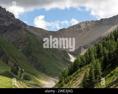 Im Val Trupchun Gemeinde S-chanf am 05.07.2023. Stockfoto