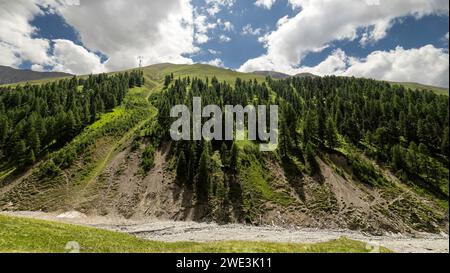 Im Val Trupchun Gemeinde S-chanf am 05.07.2023. Stockfoto