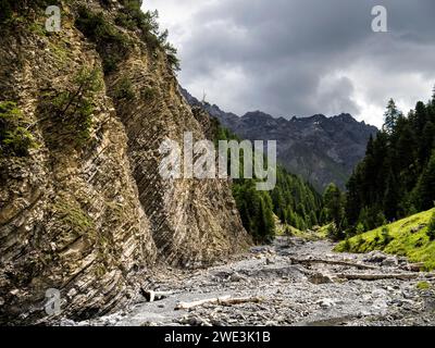 Im Val Trupchun Gemeinde S-chanf am 05.07.2023. Stockfoto