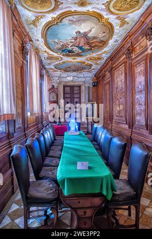 Das Innere der Scuola Grande di San Rocco, Venedig, Italien Stockfoto