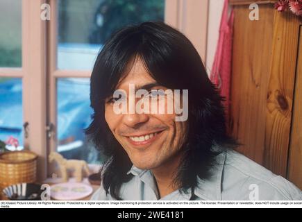 Duane Loken ist ein US-amerikanischer Schauspieler und Sänger, der vor allem für seine Rolle als Indischer Wolfpaw in der Fernsehserie How the West was Won oder The Macahans bekannt ist. Fotografiert bei einem Besuch in Schweden im Juli 1985. Stockfoto