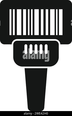 Intelligentes Symbol für Barcode-Scanner einfacher Vektor. Schnelle Reaktion. Cell-App beschriften Stock Vektor
