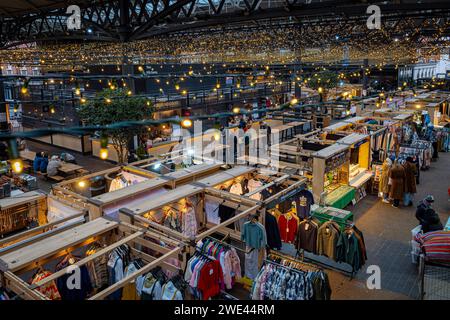 Spitalfields Market London. Spitalfields Market ist ein Traders, Food & Fahion Market in East London, der 7 Tage die Woche geöffnet ist. Seit 1666 in Betrieb. Stockfoto