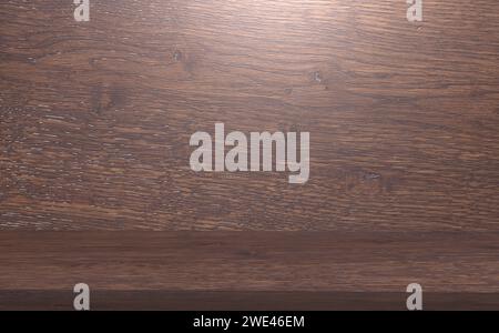 Dunkler brauner Hintergrund aus Eichenholz Stockfoto